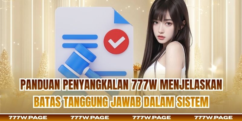 Panduan Penyangkalan 777w menjelaskan batas tanggung jawab dalam sistem
